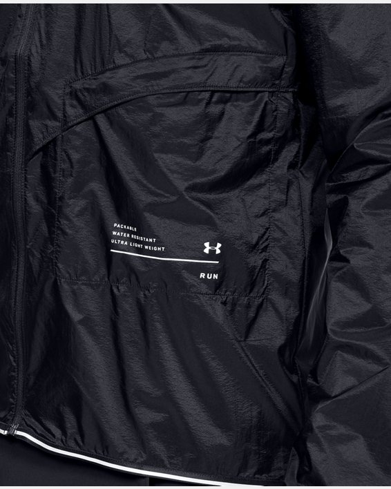 Men's UA Qualifier Storm Packable Jacket, Black, pdpMainDesktop image number 3